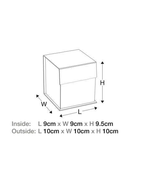 Luxueuze Magneetdozen Diamond & Satijn Zwart Mat 9x9x9.5cm 6stuks