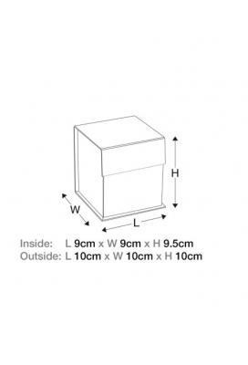 Luxueuze Magneetdozen Diamond & Satijn Zwart Mat 9x9x9.5cm 6stuks