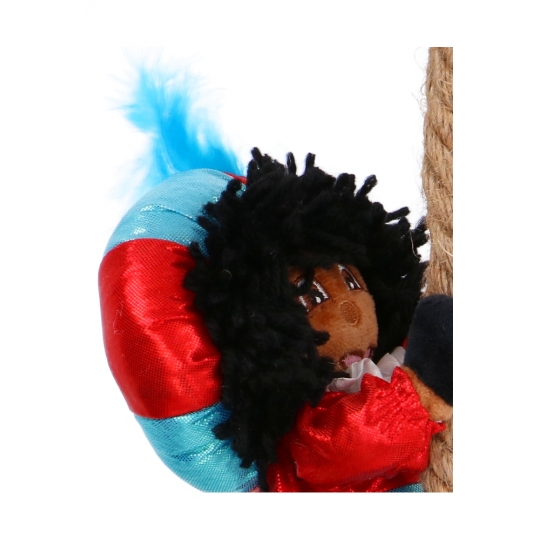 Decoratiepop Klim Glimmend Piet Aan Touw 25cm 1stuk