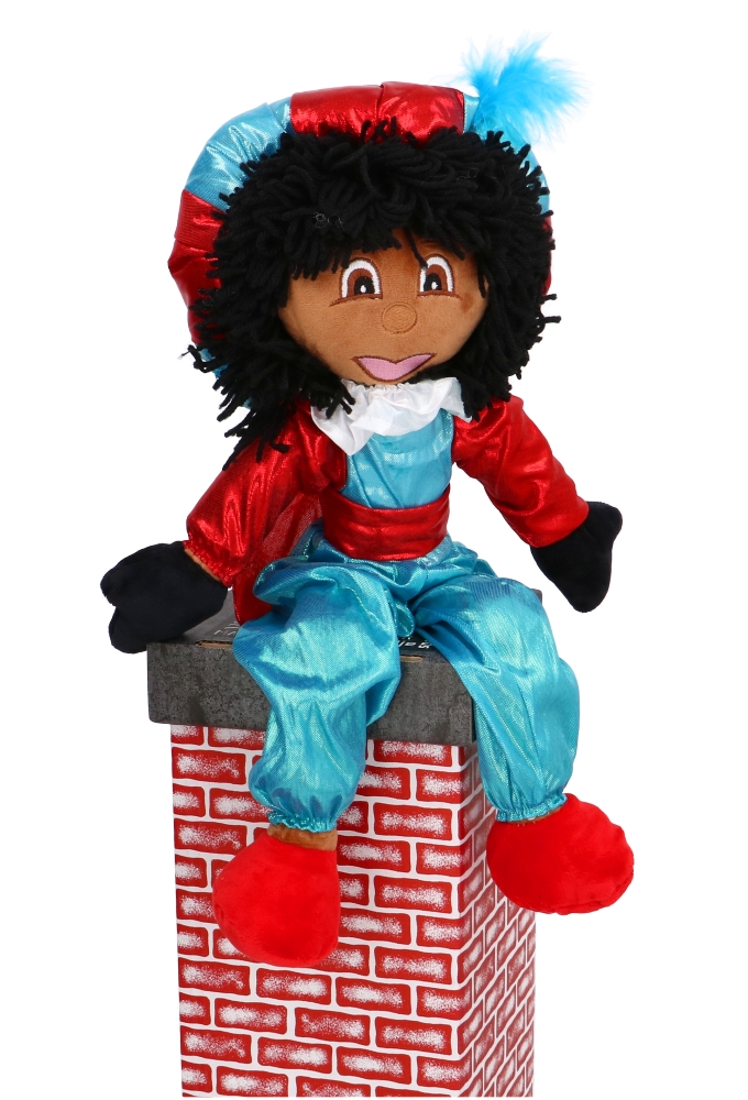 Decoratiepop Groot Glimmend Piet Met Pet 50cm 1stuk
