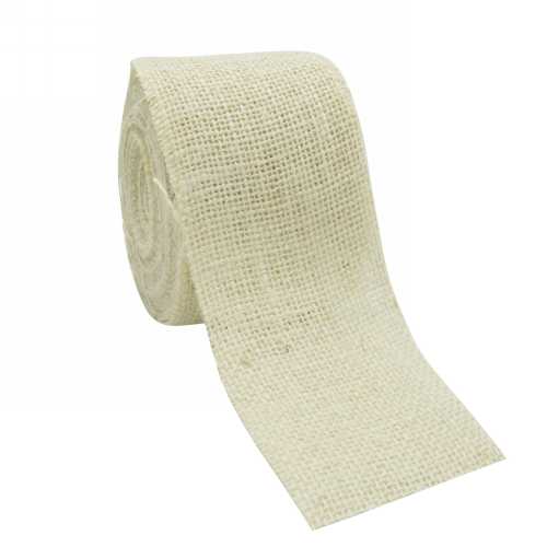 Geschenklint Jute Naturel Creme 70mm x 8 meter