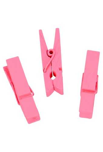 Houten Decoratie Roze Houten Knijper 3.5cm 24stuks