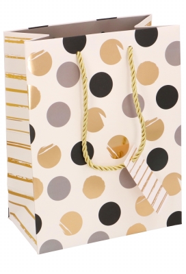 Kadotasjes Everyday Medium Dots Metallic 18x10x23cm 10stuks