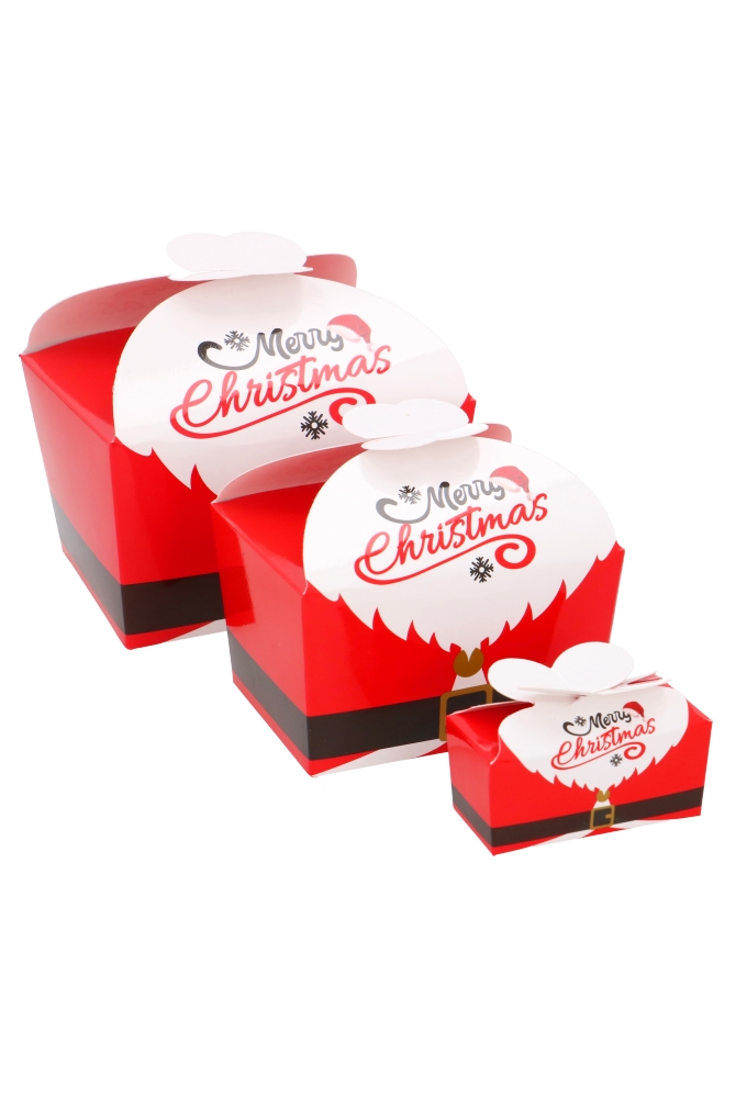 Bonbondoosjes Santa Belly 250 gram 9.5x7.5x6cm 24stuks