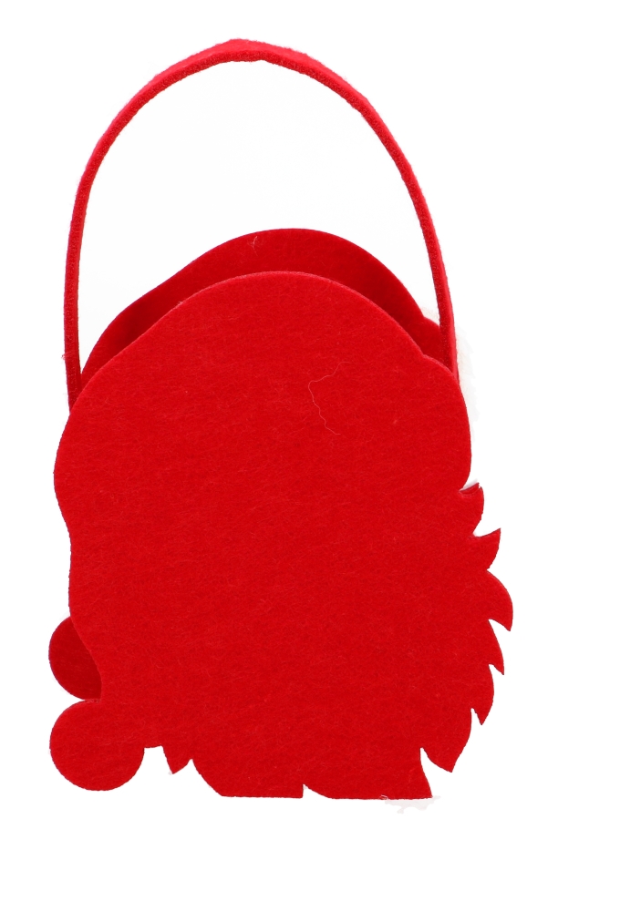 Geschenktasje Vilt Kerstman 16x8x24cm 1stuks Geschenktasje Vilt Kerstman 16x8x24cm 1stuks