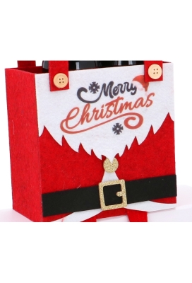 Wijnverpakking 2 Flesjes Piccolo Santa Belly & Voetjes 15x10x29cm 6st