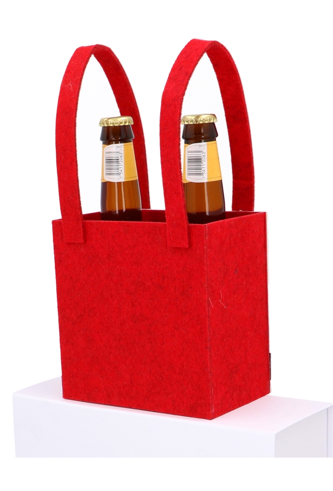 Bierverpakking Santa Belly Met Voetjes 2 Flesjes Bier 15x10x29cm 6stuk