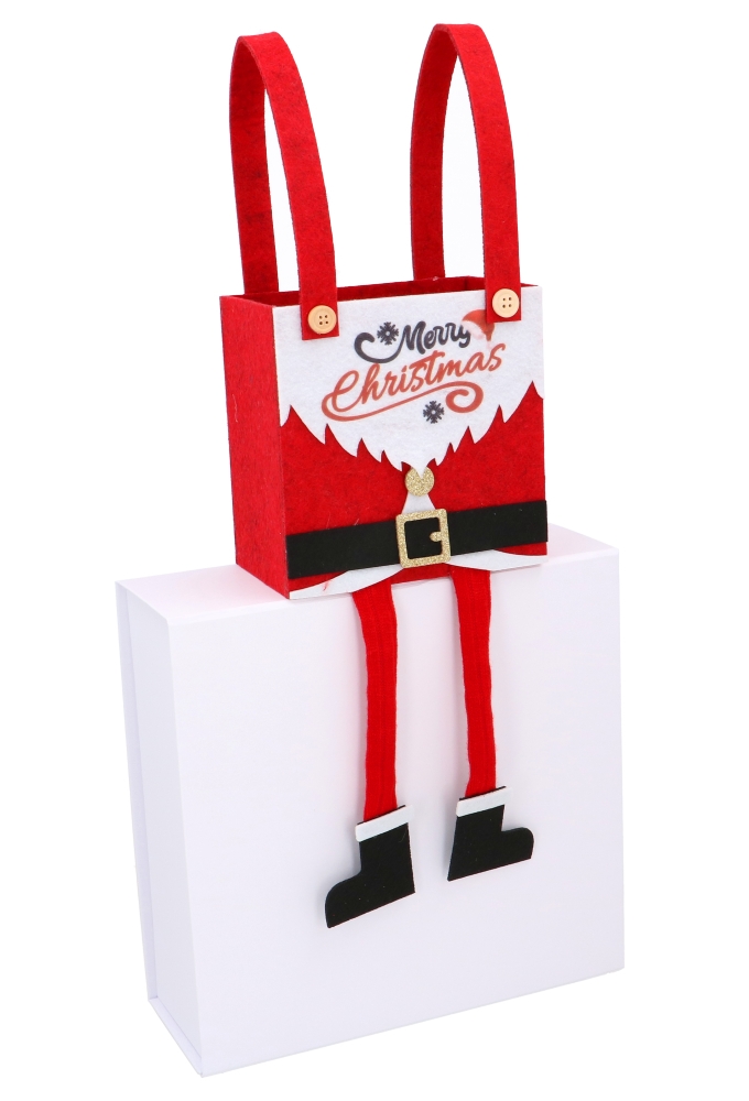 Geschenktasjes Santa Belly Met Voetjes 15x10x29cm 6stuks