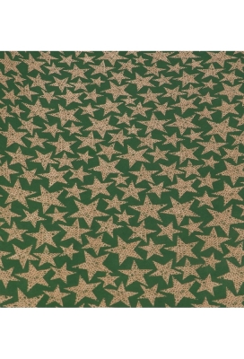 Kadopapier Kraft Groen Stars 70cm x 25meter FSC® OP IS OP