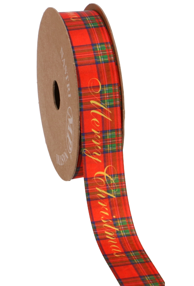 Kadolint Tartan Schotse Ruit Merry Christmas 25mm x 15meter