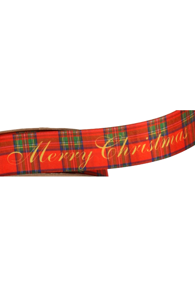 Kadolint Tartan Schotse Ruit Merry Christmas 25mm x 15meter