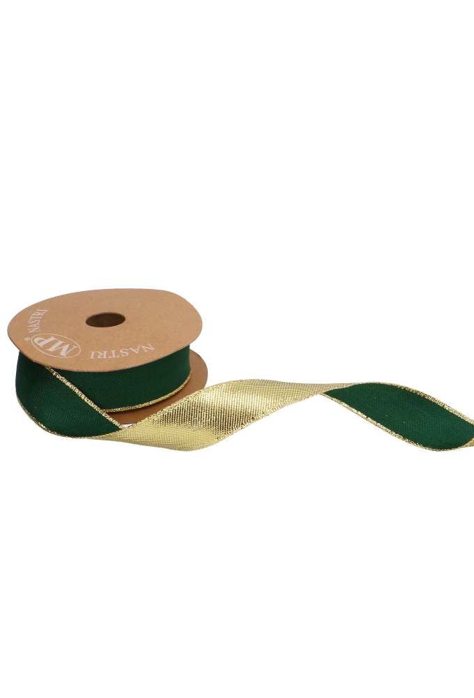 Luxe Kadolint Double Groen & Metallic Goud 25mm x 10meter