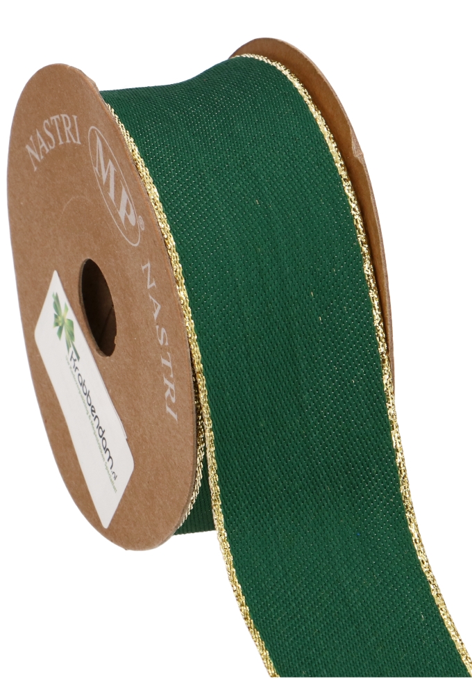 Luxe Kadolint Double Groen & Metallic Goud 40mm x 10meter