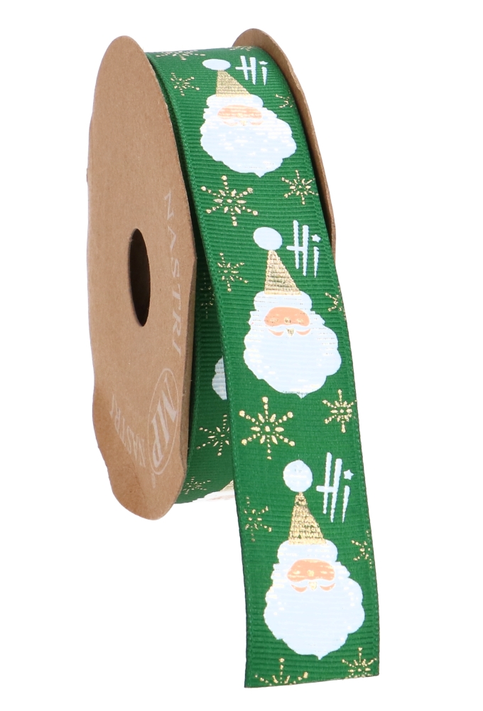 Kadolint Satijn Mat Santa Claus Groen 25mm x 10meter