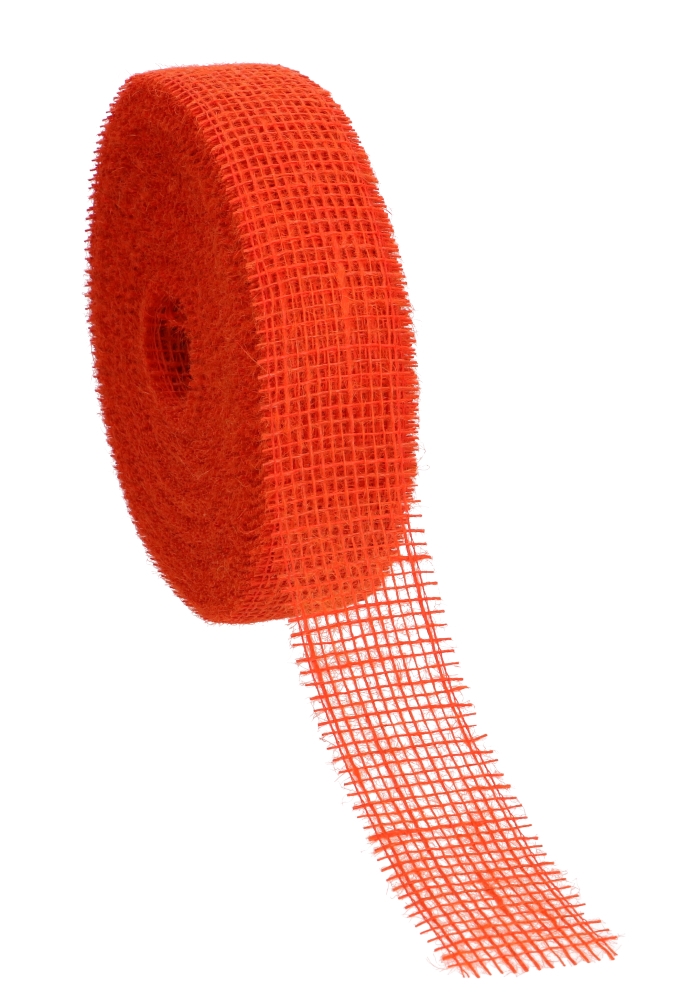 Geschenklint Jute Sizo Oranje 50mm x 40meter Eco Line