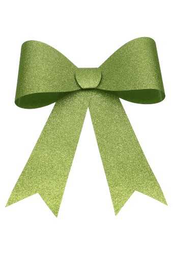 Grote Strik Glitter Groen & Knijper 27x28cm 1stuks