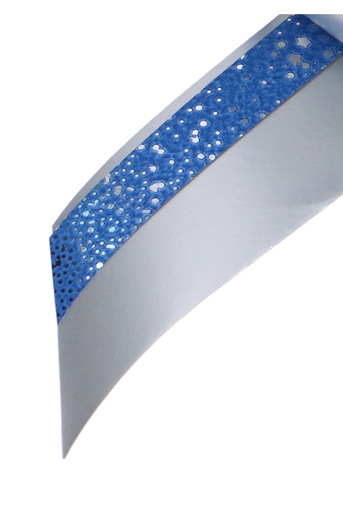 Kerst Trek Strikken Stars Blauw Doorsnee 120mm met een lint 20mm 30st