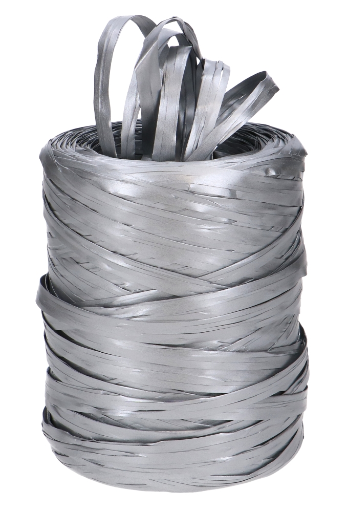 Raffia Linten Trend Metallic Zilver 5mm x 200 meter OP IS OP