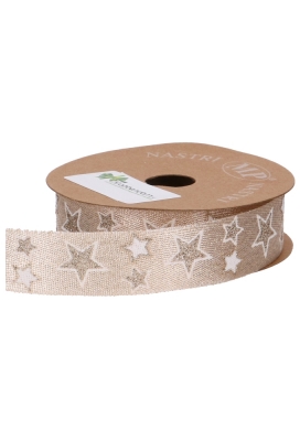 Kadolint Satijn Ribbel Stars & Paillettes Glitter 25mm x 10 meter