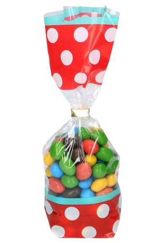 Cellofaan Zakjes Rood & Witte Dots 10x4x22cm 100stuks