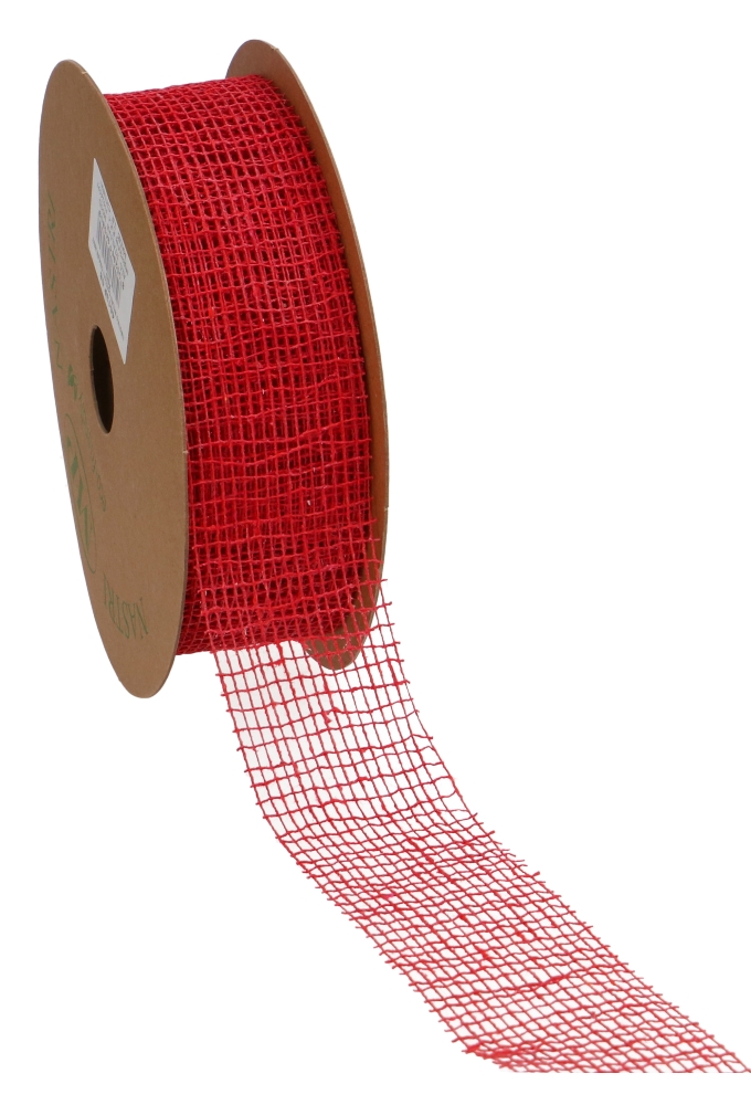 Cadeaulint Katoen Weblint Atlas Rood 45mm x 20meter