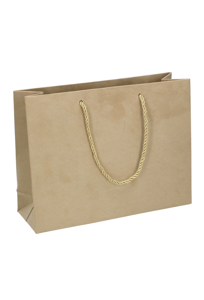 Luxe Cadeautasjes Barcelona Beige Bekleed Met Stof 30x10x23cm 10stuks