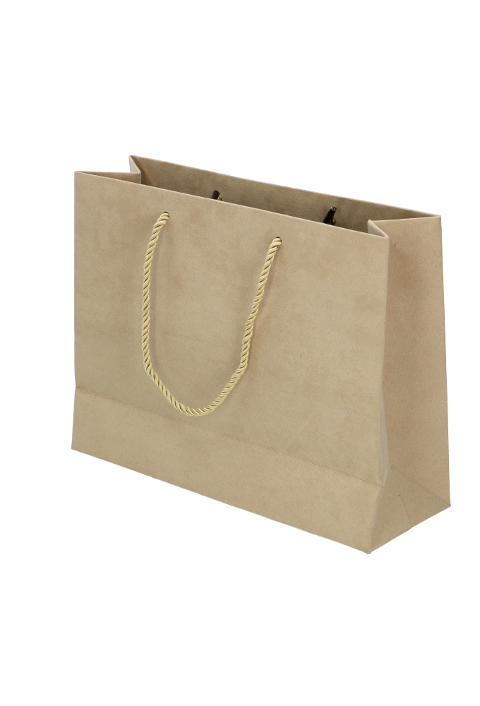 Luxe Cadeautasjes Barcelona Beige Bekleed Met Stof 30x10x23cm 10stuks