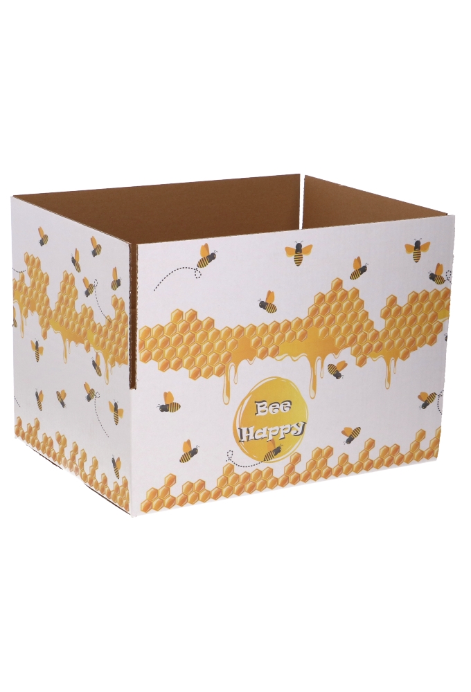 Geschenkdozen Bee Happy 39x29x13cm 15stuks