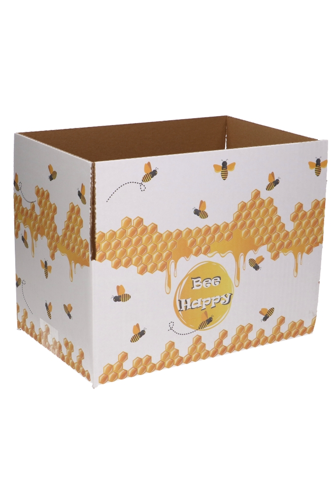 Geschenkdozen Bee Happy 31x20x14cm 30stuks