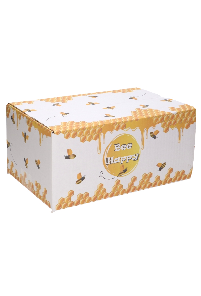 Geschenkdozen Bee Happy 31x20x14cm 30stuks