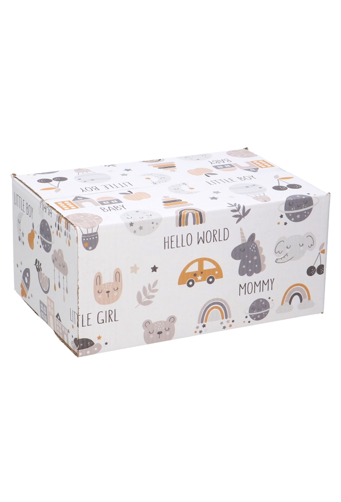 Geschenkdozen Baby Hello World 31x20x14cm 30stuks