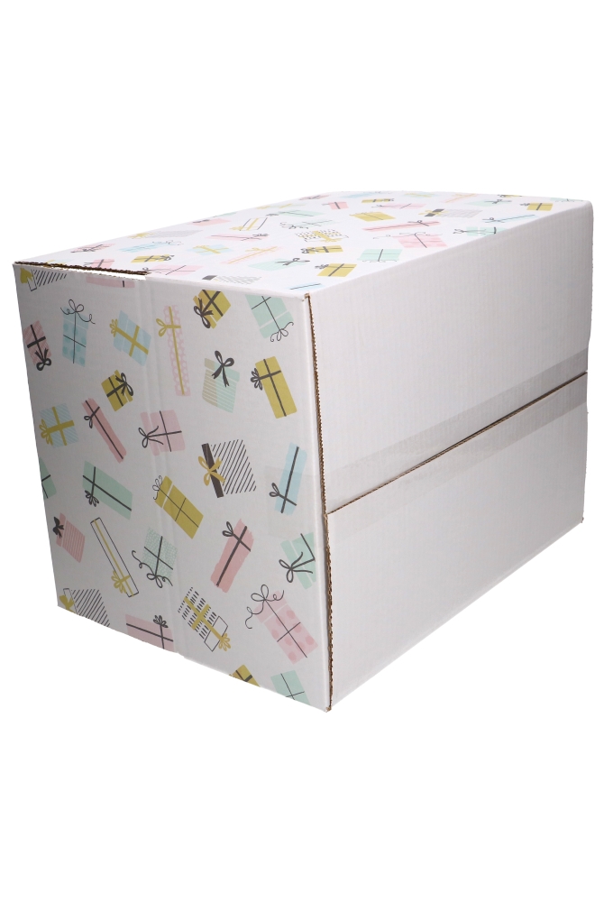 Geschenkdozen Kadootjes Pastel 39x29x13cm 15stuks