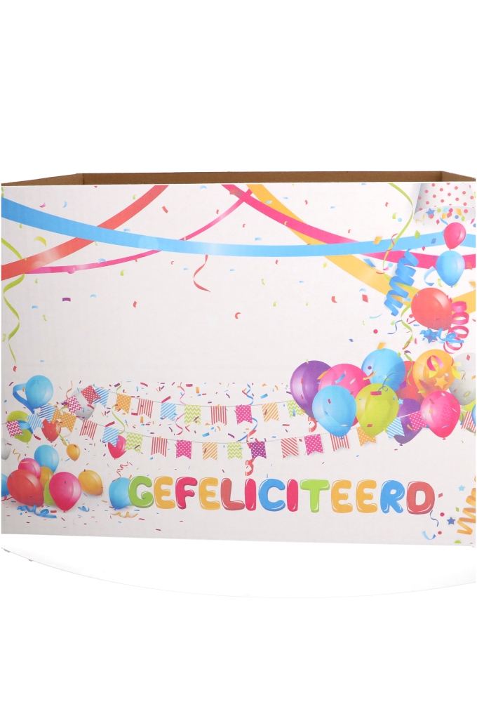 Geschenkdozen Gefeliciteerd 39x29x13cm 15stuks