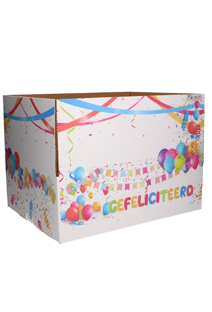 Geschenkdozen Gefeliciteerd 39x29x13cm 15stuks