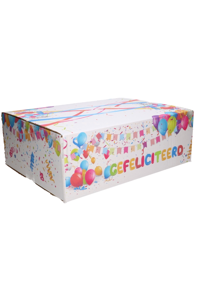 Geschenkdozen Gefeliciteerd 39x29x13cm 15stuks