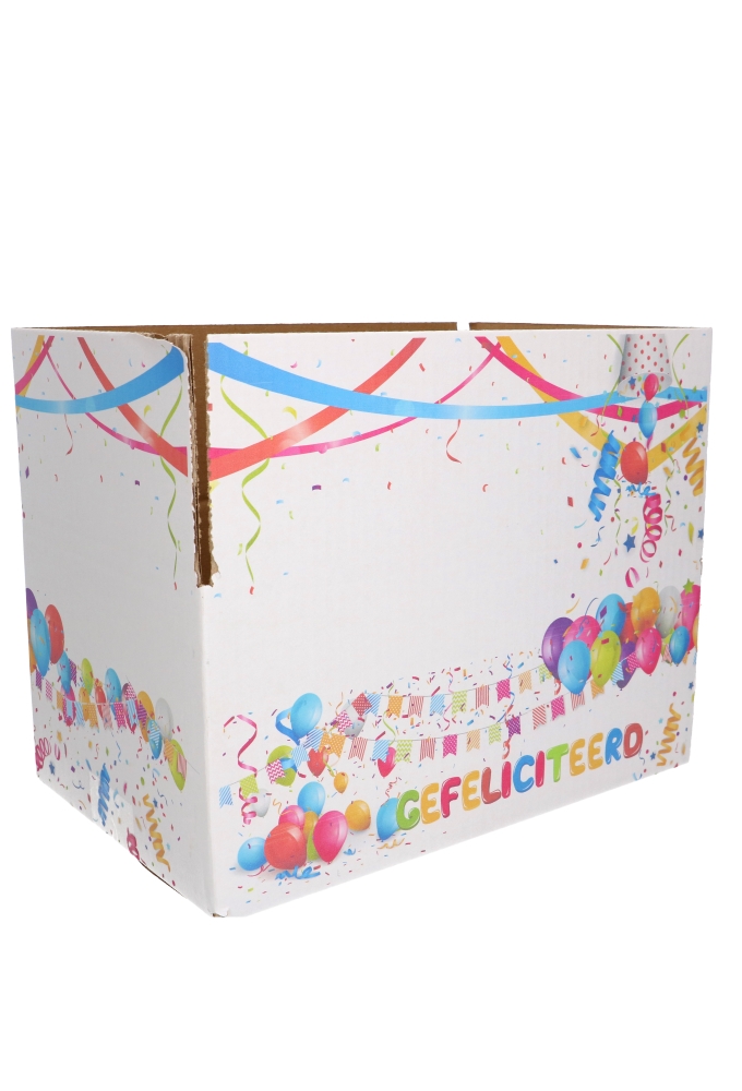 Geschenkdozen Gefeliciteerd 31x20x14cm 30stuks