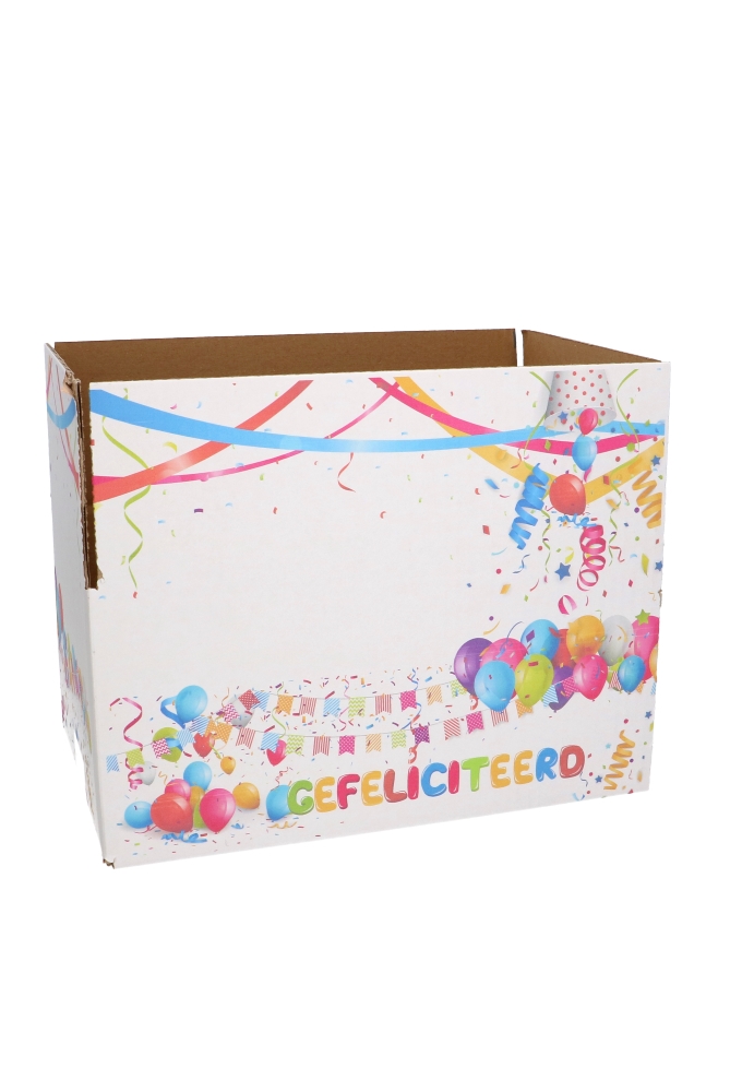 Geschenkdozen Gefeliciteerd 31x20x14cm 30stuks