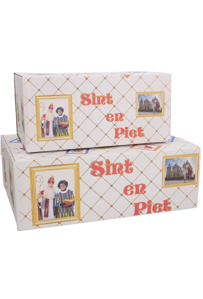 Geschenkdozen Sint & Piet 39x29x13cm 15stuks