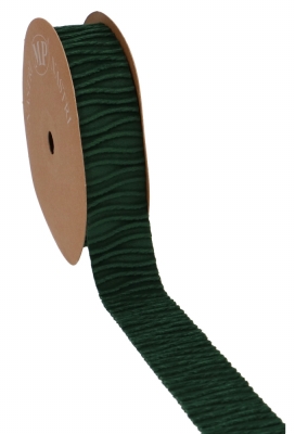 AKTIE Cadeaulint Velvet Waves Donker Groen 40mm x 10meter