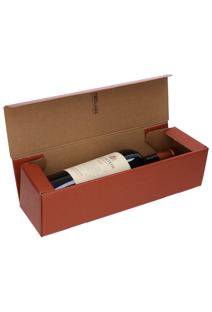 Luxe Wijndozen Ferro Koper voor 1 fles 34x9x9cm 100stuks