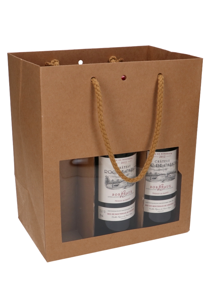 Lenno Tas & Venster Kraft 6 flesjes piccolo 22.5x15x26cm 12stuks