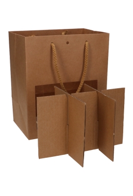 Lenno Tas & Venster Kraft 6 flesjes piccolo 22.5x15x26cm 12stuks