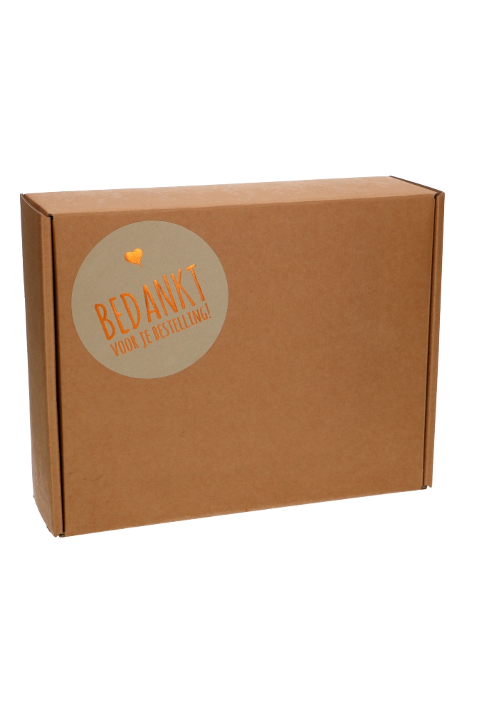 Etiketten Everyday Bedankt Voor je Bestelling. Zandkoper XL9.7cm 250st