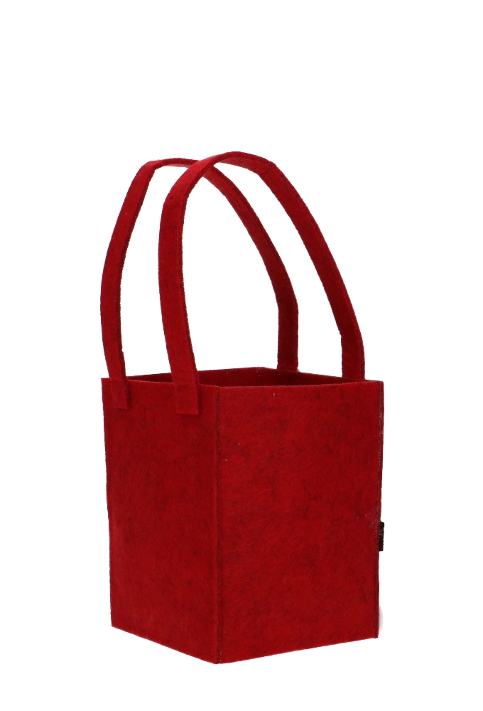 Geschenktasjes Santa 8.5x8.5x23cm 12stuks op is op