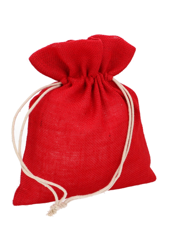 Kadozakjes Jute Rood  25x32cm 10stuks