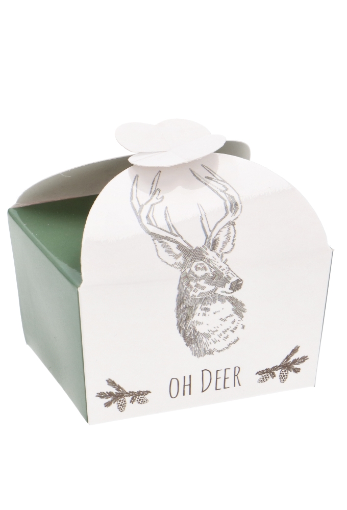 Bonbondoosjes OH Deer 125gr Vlindersluiting 7.6x6x4.8cm 24stuks