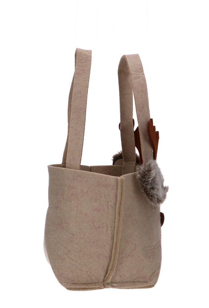 Geschenktasje Vilt Blitzen het Rendier Groot 10x11x29cm 1stuks