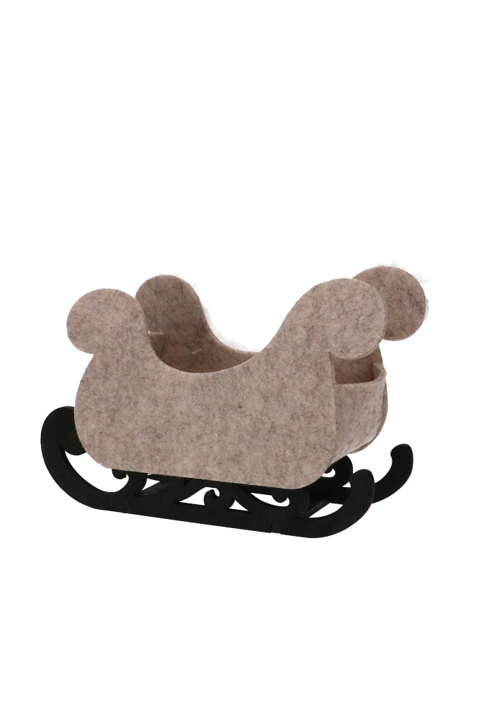Geschenkmandje Slee Merry Christmas Vilt 19x8.5x13cm 1 stuks