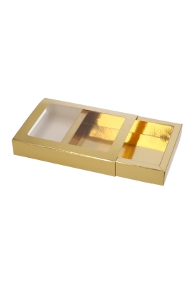 Chocoladeletterdozen Goud 13x9x2.5cm 50stuks