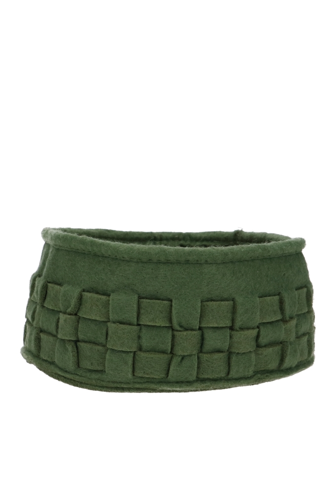 Geschenkmandje Vilt Smokey Green 14x6.5cm 6st GRATIS STRIKJES & ZAKJES